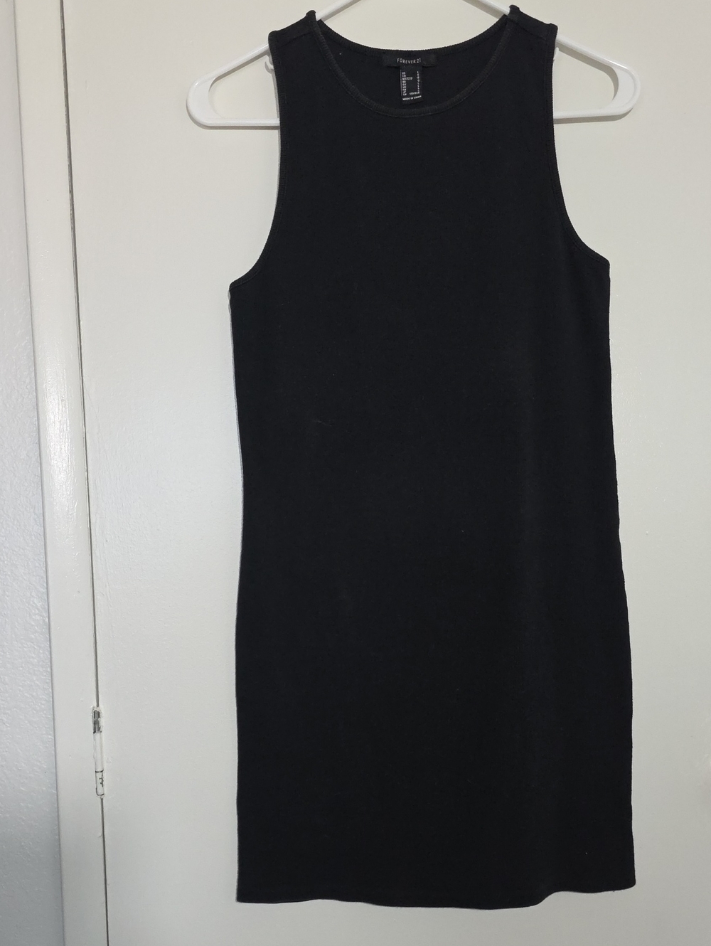 Forever 21 Black Ribbed Tank Dress